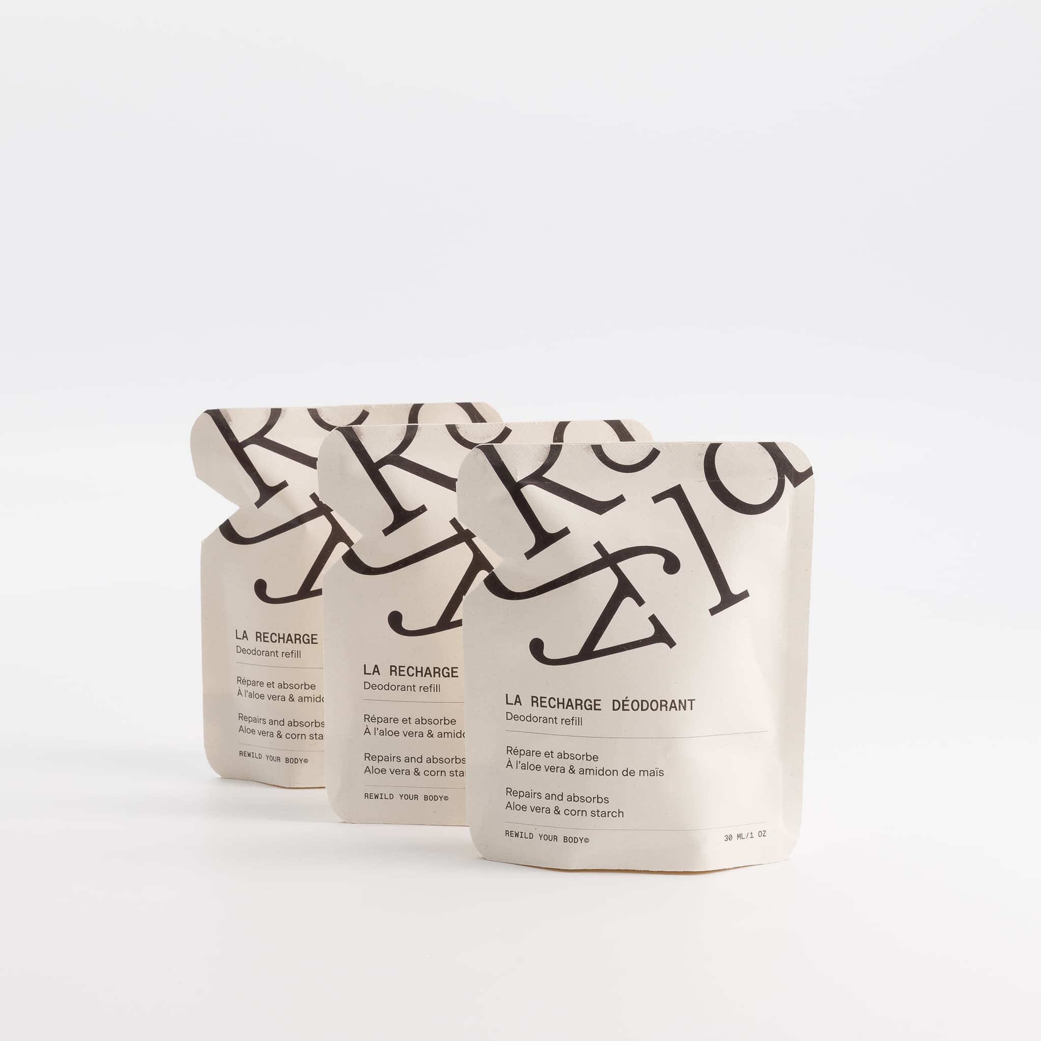 3 recharges de déodorant crème Refyld